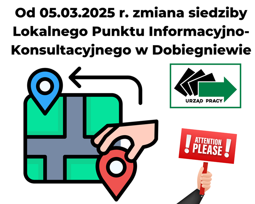 Zdjęcie artykułu Zmiana siedziby Lokalnego Punktu Informacyjno-Konsultacyjnego w Dobiegniewie